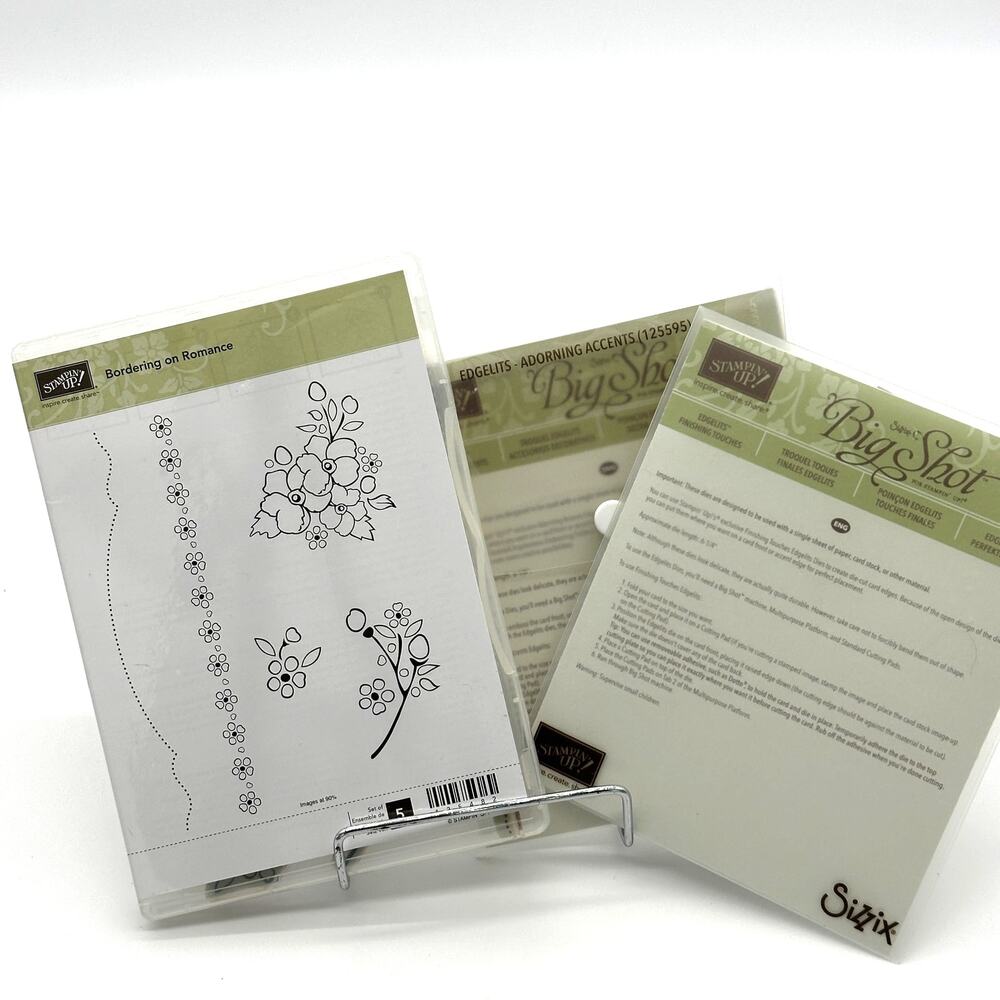 Stampin' Up! Border on Romance Stamps Sizzix Accents Touches Edgelits 125482